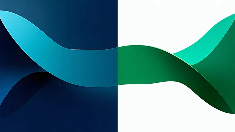 Abstract visualization contrasting inbound and outbound lead flow directions