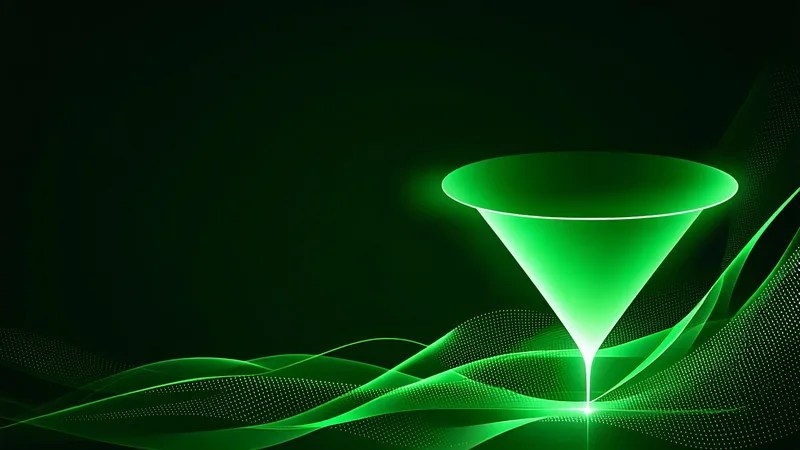 Abstract data visualization showing lead scoring signals and intent indicators